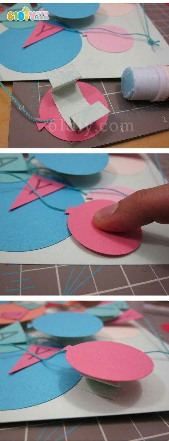 Three-dimensional birthday card handmade