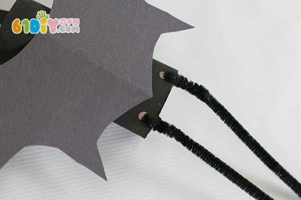 Halloween children handmade paper tube bat