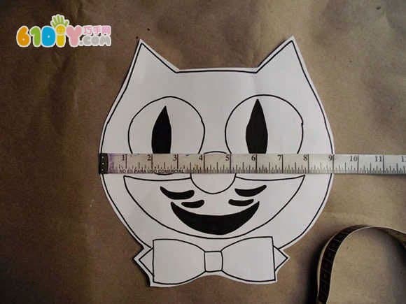 Halloween Dress Up Props - Black Cat with Eyes and Bone Turning