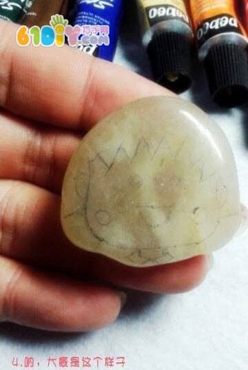 Stone pellets doodle handmade