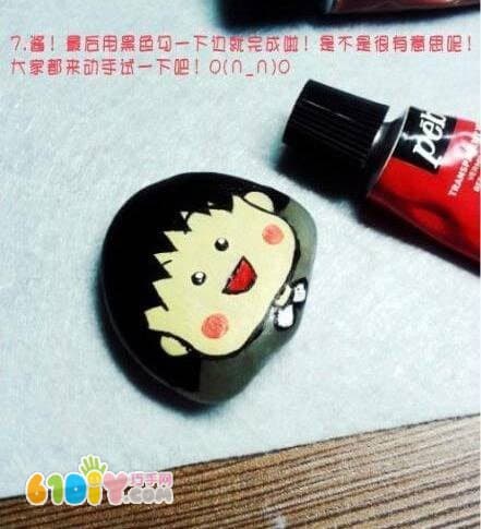 Stone pellets doodle handmade