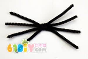 Hairy Hair Ball DIY Halloween Spider