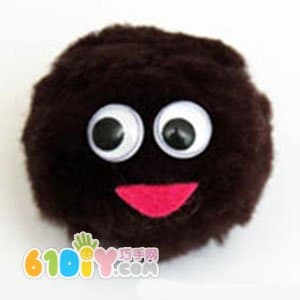 Hairy Hair Ball DIY Halloween Spider