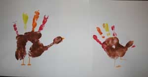 Hand print turkey
