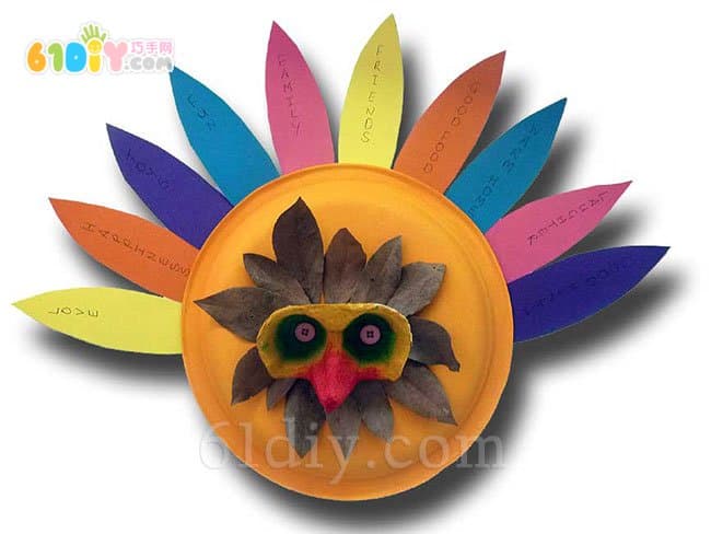 Thanksgiving: Paper tray egg box DIY making turkey