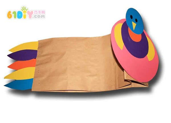 Thanksgiving: Paper bag DIY making turkey hat