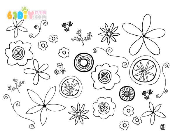 Flower coloring map