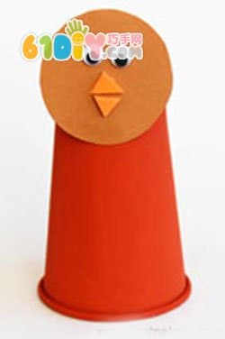 Cute paper cup turkey basket