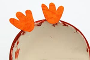 Cute paper cup turkey basket