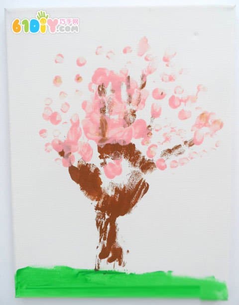 Children's Handprints: Trees of the Four Seasons