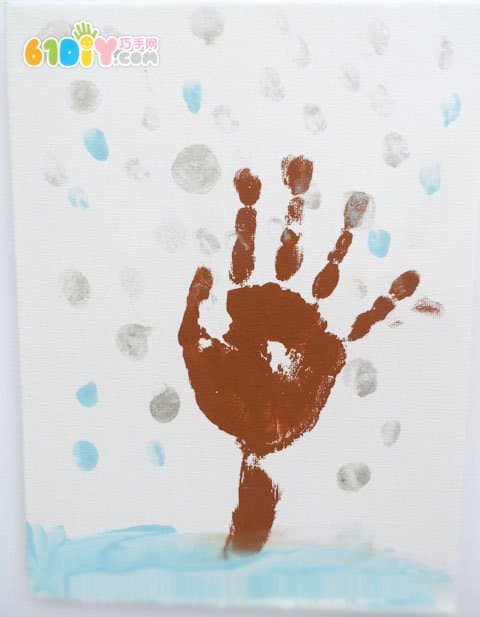 Children's Handprints: Trees of the Four Seasons
