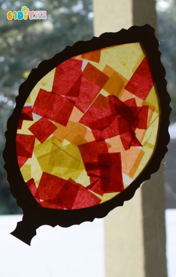 Autumn Handwork: Origami Leaf Window Ornaments