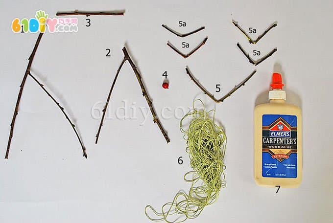Christmas Handmade - Twig DIY Making Christmas Reindeer