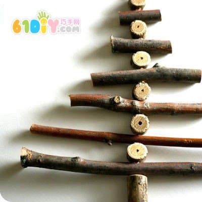 Christmas parent-child DIY making branches Christmas tree