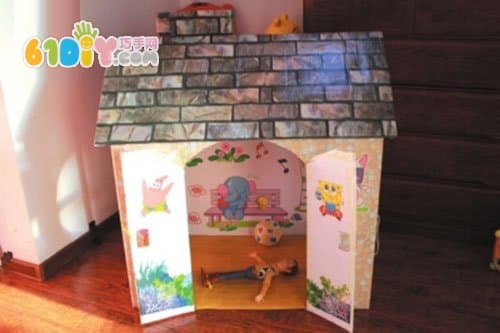 Big carton handmade house