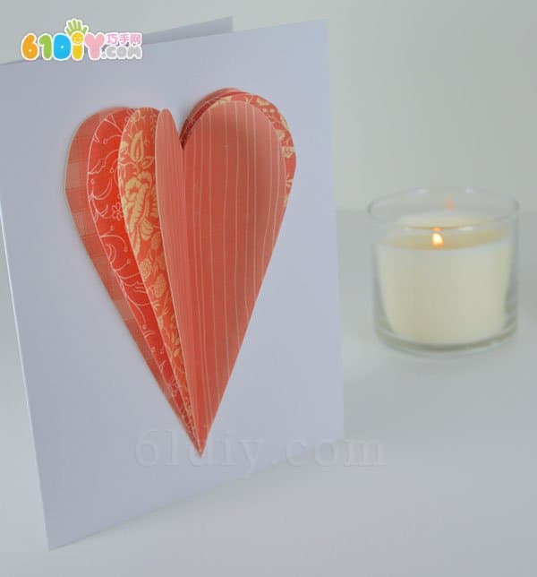 Three-dimensional love greeting card manual DIY