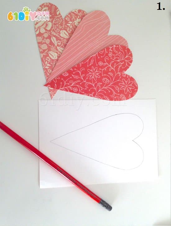 Three-dimensional love greeting card manual DIY