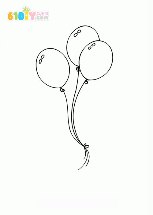 New Year's Hand, Balloon, Coloring Chart