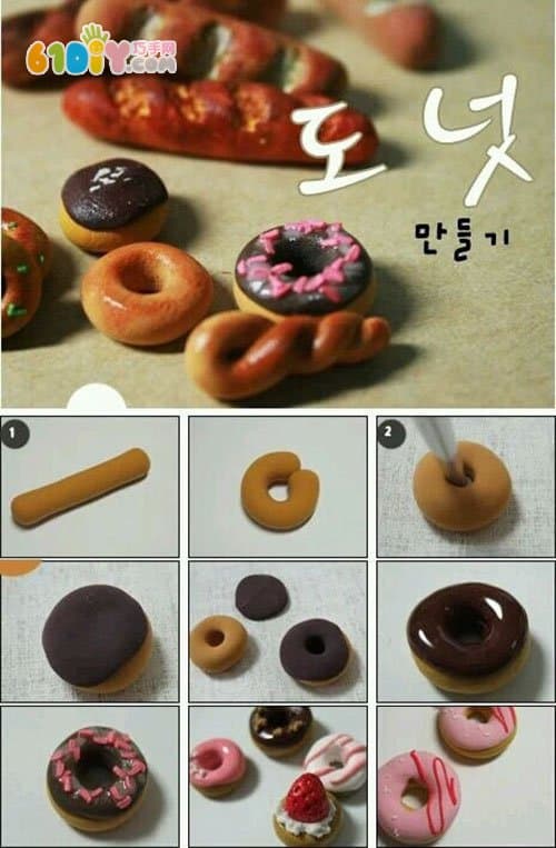 Clay donuts handmade