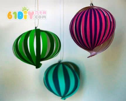 Children's handmade New Year paper lanterns