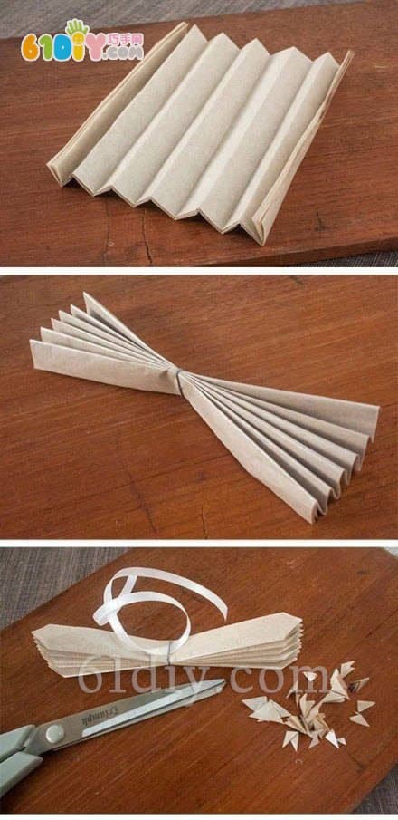 Simple paper flower making illustration
