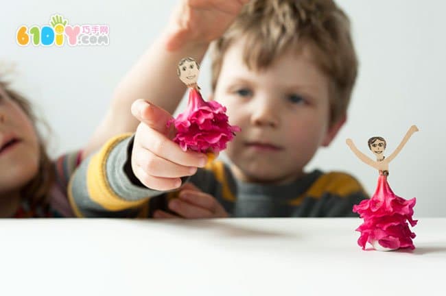Children's DIY Flower Doll Handmade