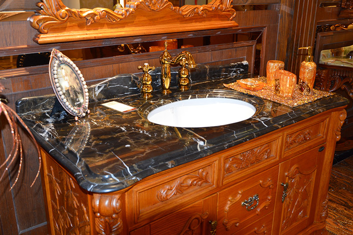 Solid wood bathroom cabinet