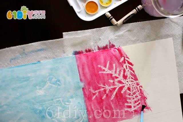 Crayon hand drawn snowflakes