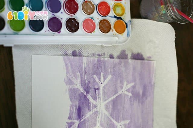 Crayon hand drawn snowflakes