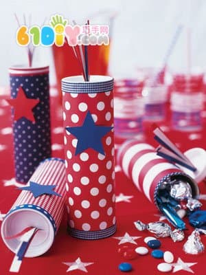 New Year Handmade Paper Tube Firecracker Art