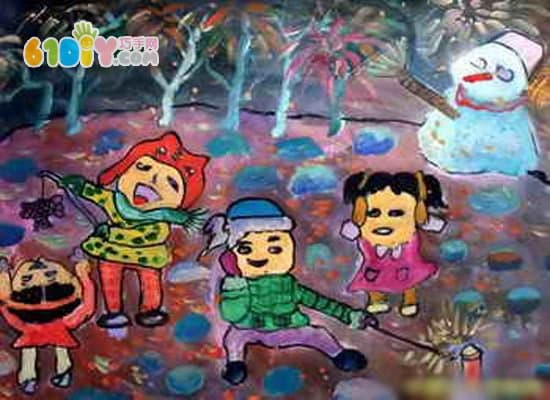 Children's Spring Festival paintings