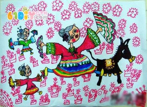 Children's Spring Festival paintings