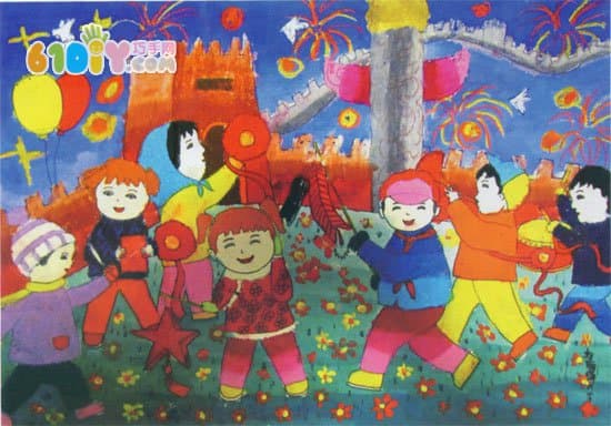 Children's Spring Festival paintings