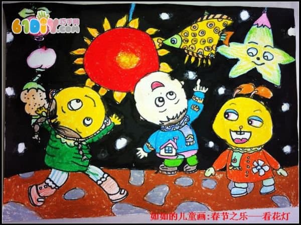 Children's Spring Festival paintings
