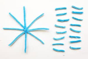 Winter DIY beautiful hairy snowflake making tutorial