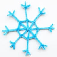 Winter DIY beautiful hairy snowflake making tutorial