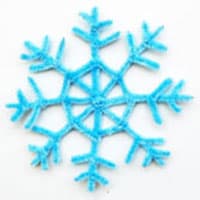 Winter DIY beautiful hairy snowflake making tutorial