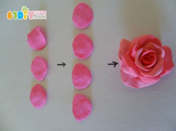 Simple clay rose