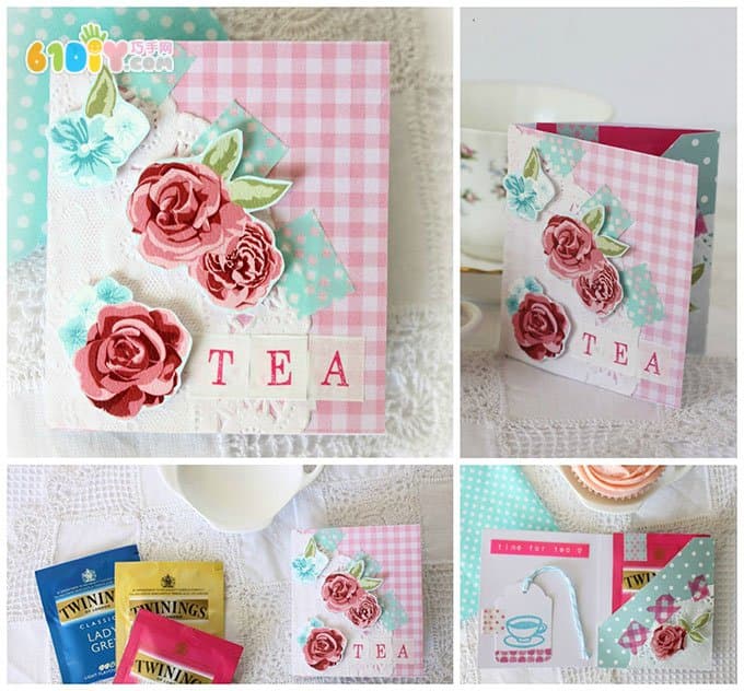 Warm rose greeting card making