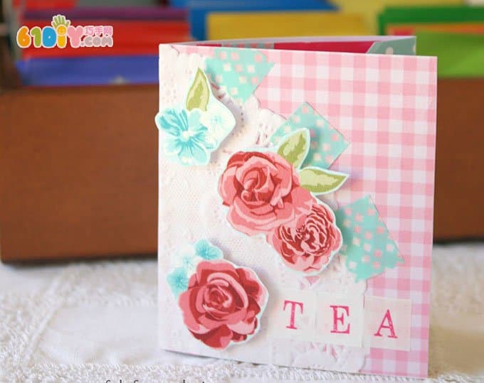 Warm rose greeting card making