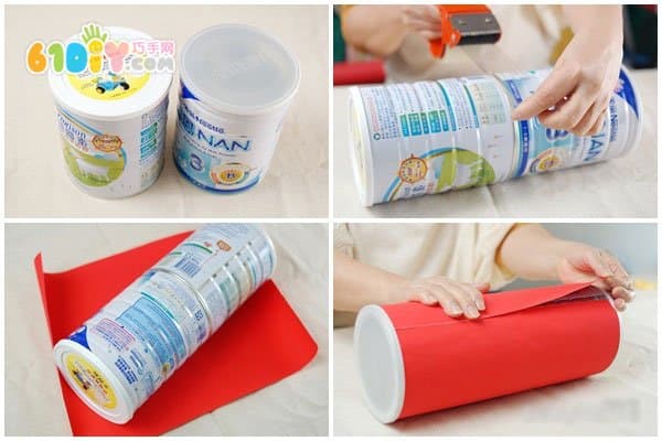 Milk powder can firecracker storage box making