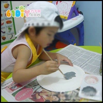 Children's DIY paper tray lamb