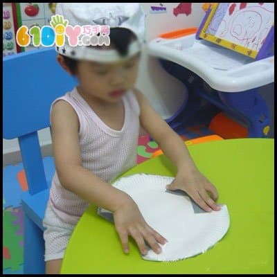 Children's DIY paper tray lamb
