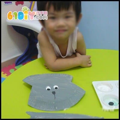 Children's DIY paper tray lamb