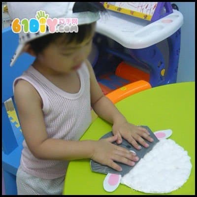 Children's DIY paper tray lamb