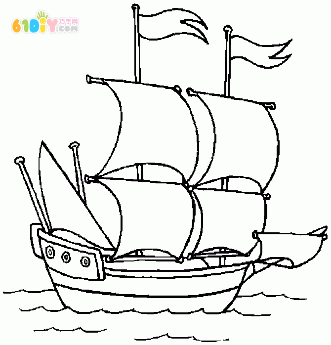 Boat's stick figure and color map