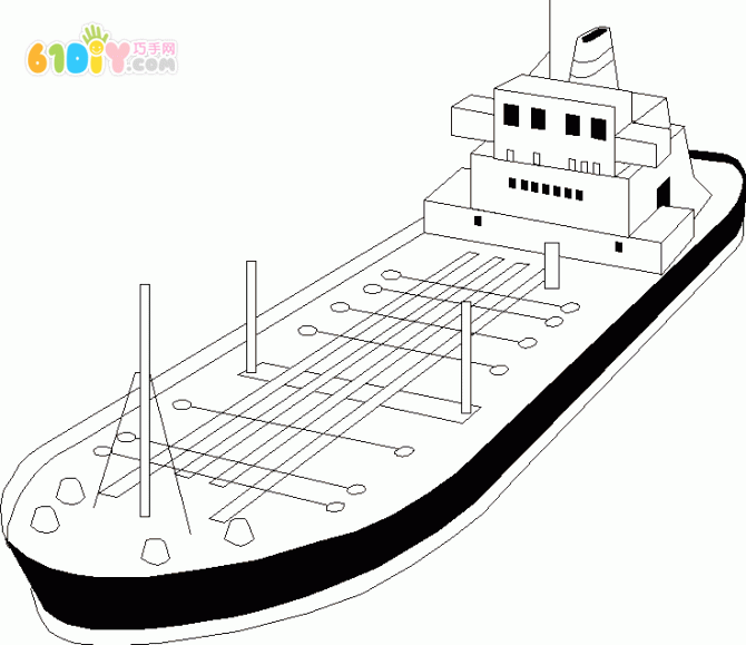 Boat's stick figure and color map