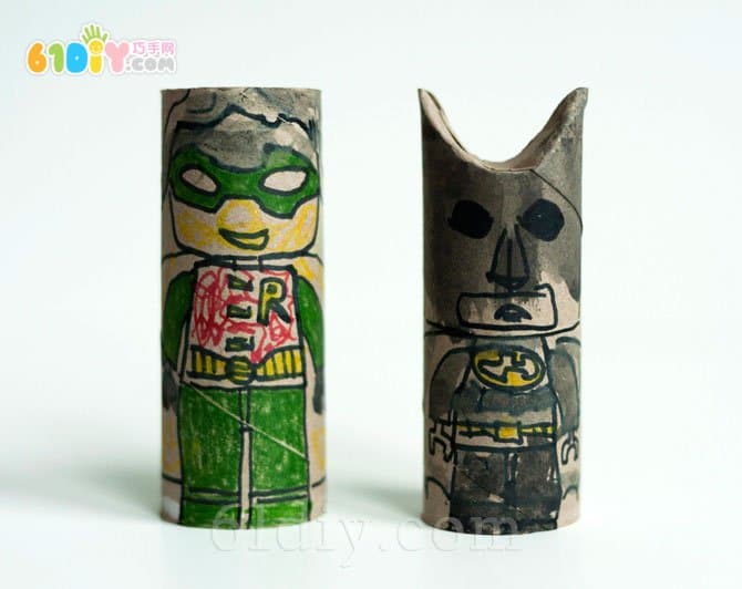 Children's Roll Paper Tube DIY Batman