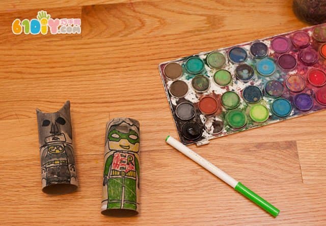 Children's Roll Paper Tube DIY Batman