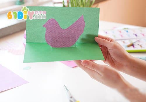 New Year DIY simple three-dimensional greeting card